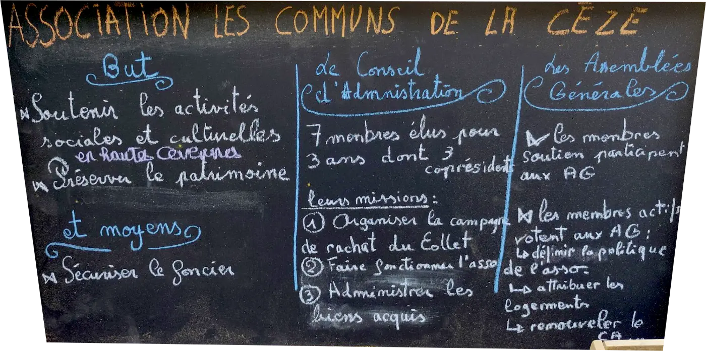 tableau de l'asso des communs